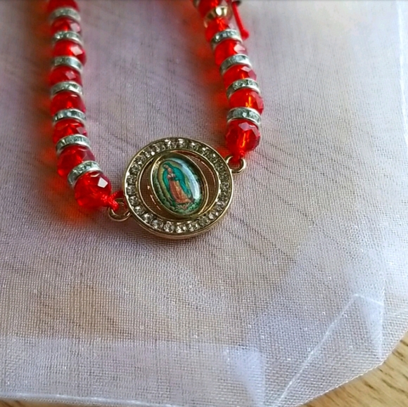 NWOT Religious Red Adjustable Bracelet - Picture 2 of 4